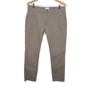 REISS Men's 34 Cotton Casual Chino Trouser Pants Brown Khaki Tan Senator